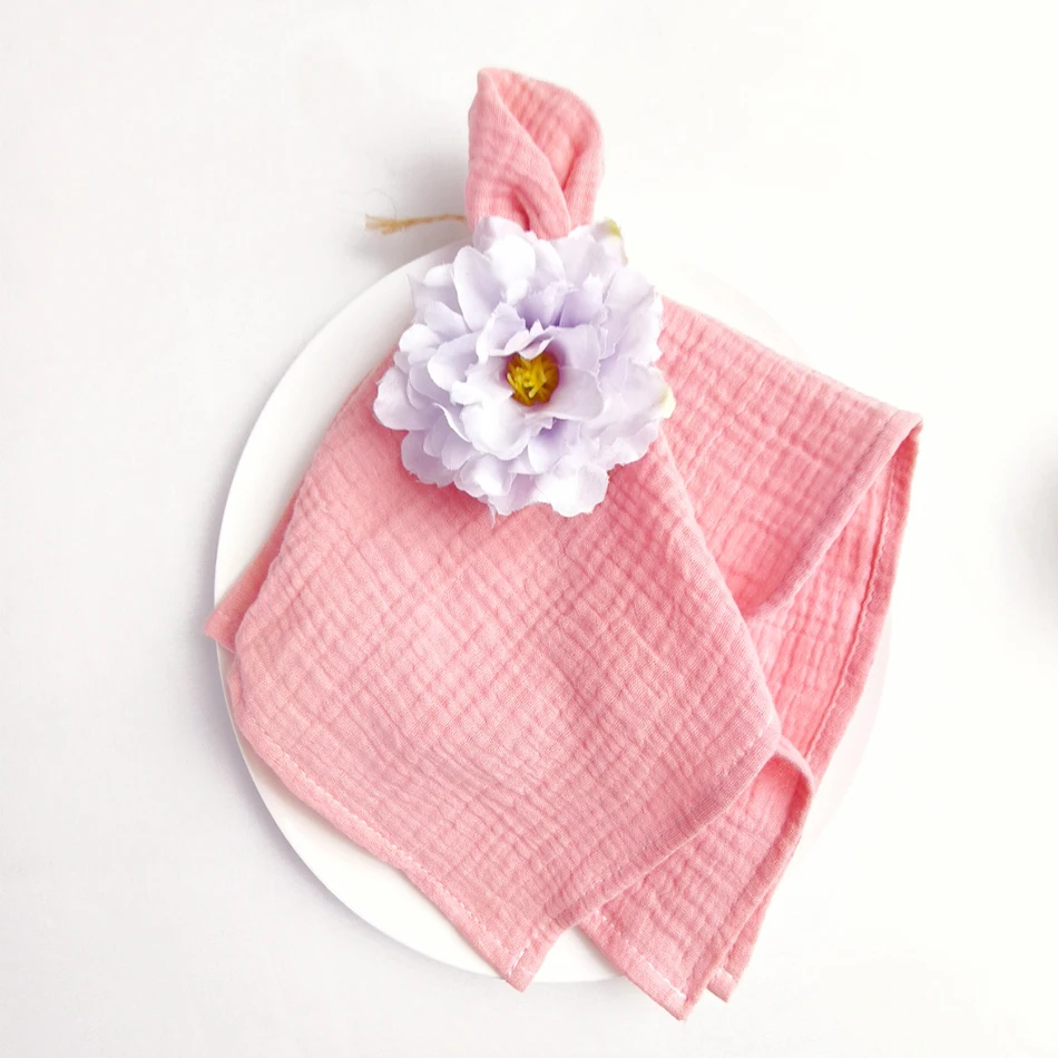 

50PCS Cotton Cloth Napkins,40x40cm Durable Sage green Table Napkin, for Wedding Kitchen Party Birthday Decoration