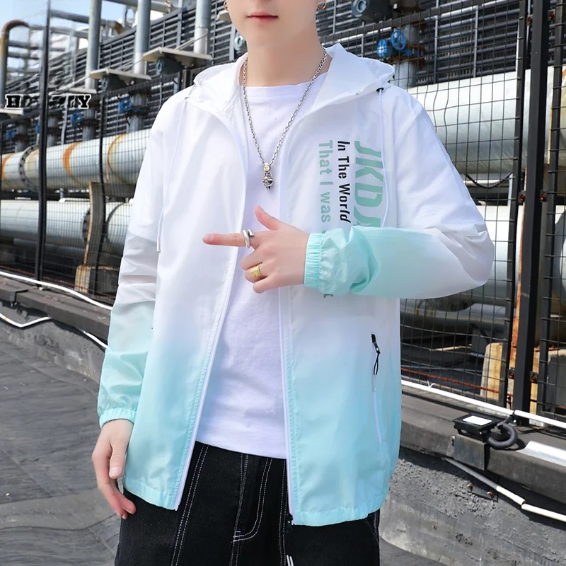 

Мужская летняя ультратонкая дышащая куртка с капюшоном и эффектом охлаждения, защита от солнца, верхняя одежда