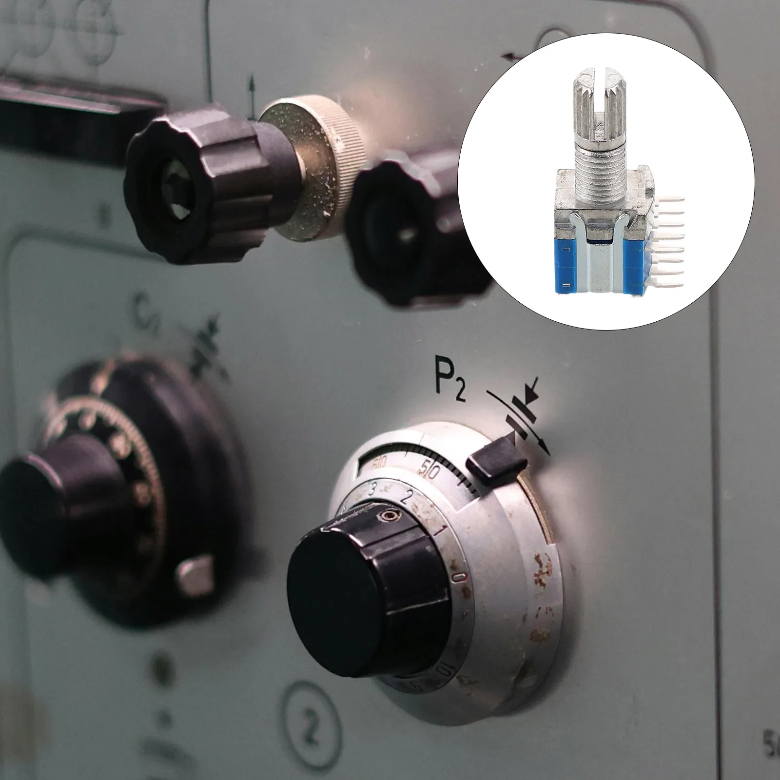 

5 шт., многопозиционный поворотный переключатель, энкодер, металлический вал, прецизионный компактный цифровой потенциометр, замена для аудиооборудования