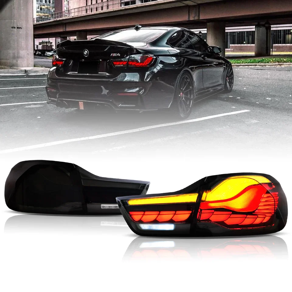 Customized BMW 4 Series GTS dragon scale tail light assembly, M4 F32/F82/F33/F83/F36 brake with daylight function