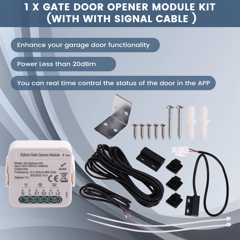 Tuya Smart Gate Door Opener Module ZIGBEE Gate Door Controller Module Garage Door Switch