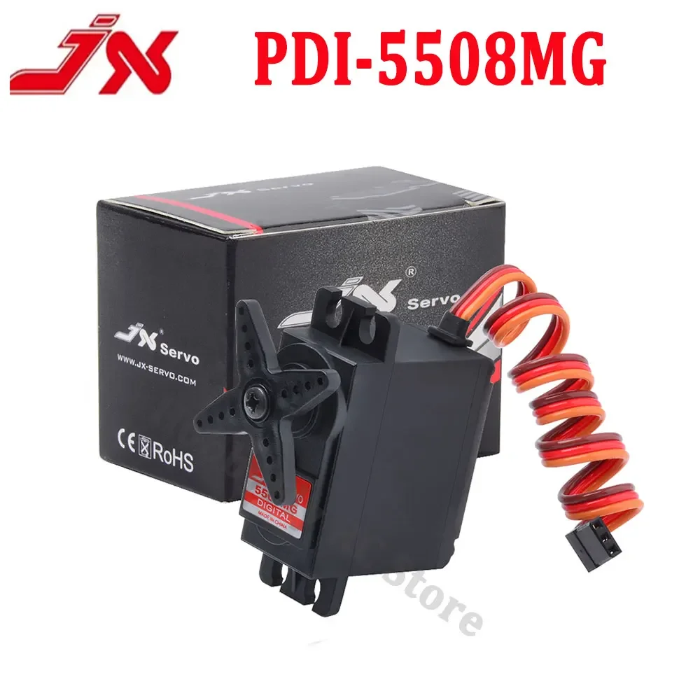 JX Servo PDI-5508MG 8kg High-Torque Metal Gear Digital Coreless Standard Servo for Helicopter RC Car Truck Buggy Robot Arm Boat