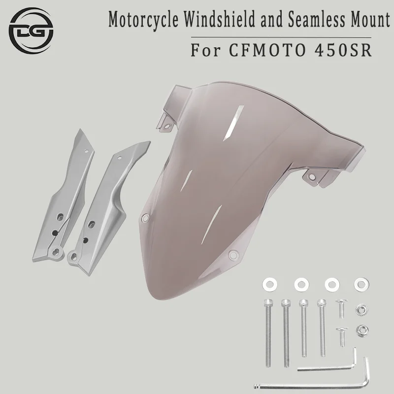 

For CFMOTO 450SR, 450 SR, and SRS (2022, 2023, 2024) Motorcycle Accessories Modified Front Windshield and Windscreen