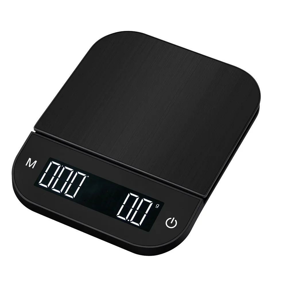 Display 3kg coffee scales, with timer Hand Breu Coffee waterproof kitchen scales Type C power