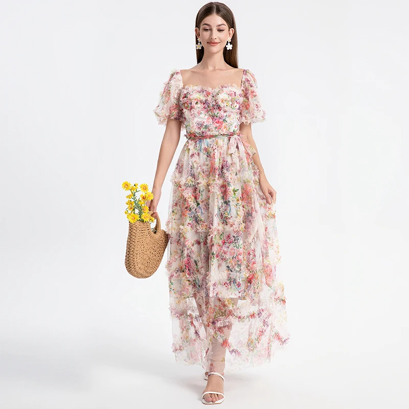 Franse romantische taille taartrok YYX 5880128