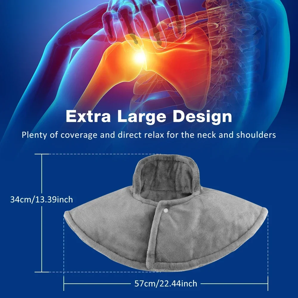 Shoulder and Neck Heating Pad Hot Compress Shawl Electric Heating Blanket Winter Warmer Heated Shoulder Brace Pads