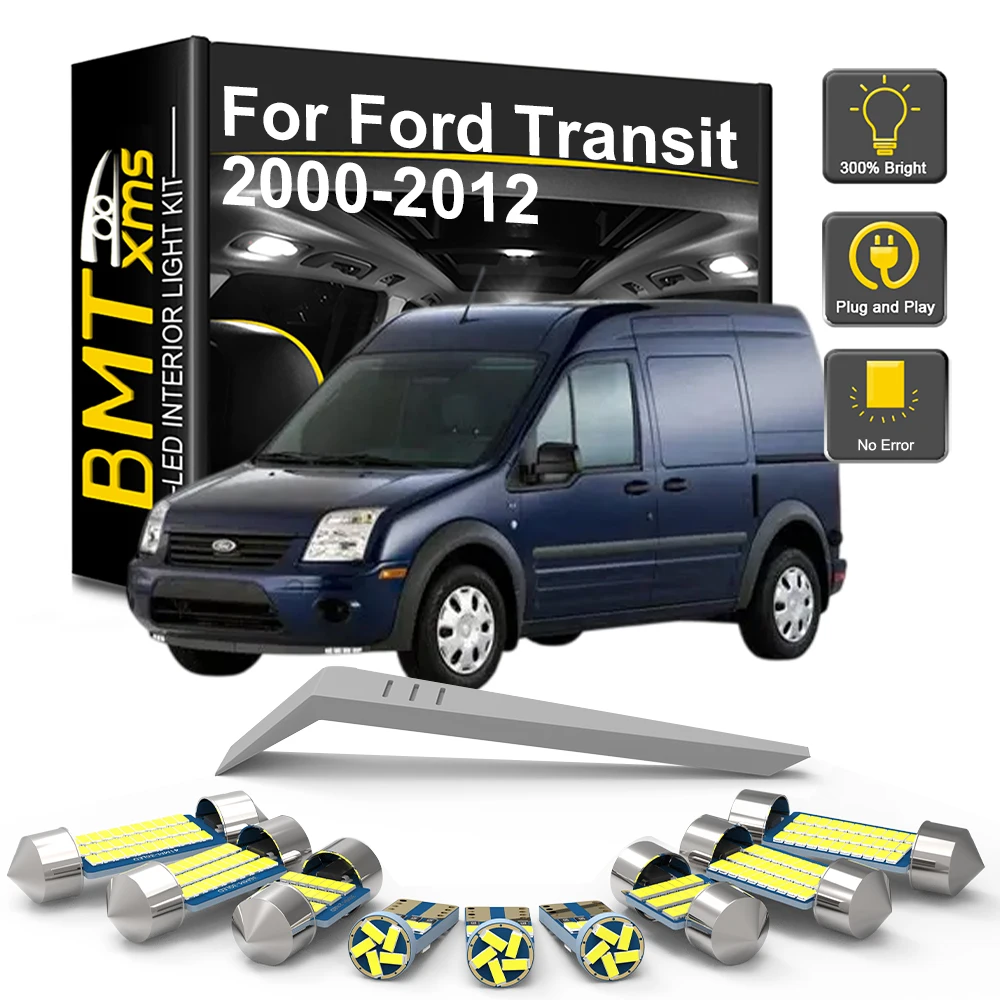 10/16Pcs Car Bulbs Interior LED Light Kit For Ford Transit Tourneo Connect Custom 2000- 2008 2009 2010 2011 2012 Accessories