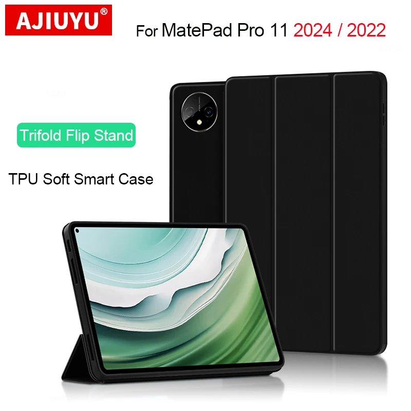 

Умный чехол для HUAWEI MatePad Pro 11 2024 дюйма, мягкий чехол из ТПУ, защитный чехол для Matepad Pro 11 2022, чехлы-книжки с подставкой