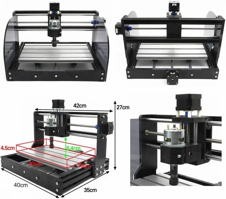 3 Axis 3018-PRO-MAX CNC Router Desktop Milling Engraver Machine | GRBL Control,Mini USB DIY Engraving Machine,120W PWM Spindle