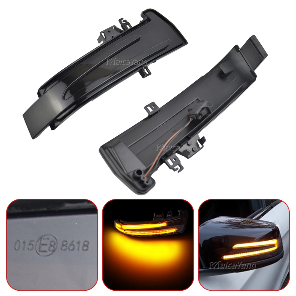 2PCS LED Dynamic Blinker Turn Signal Side Rearview Mirror Indicator Light For Mercedes Benz W204 W176 W212 GLA GLK CLA CLS Class