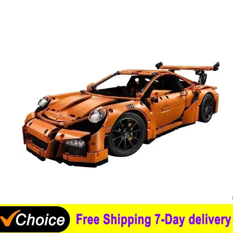 Technicial Car 911 GT3 RS Compatible 42056 Bricks 2704 Pieces Model Building Project for Adults Block Toys for Boys Gifts Kids