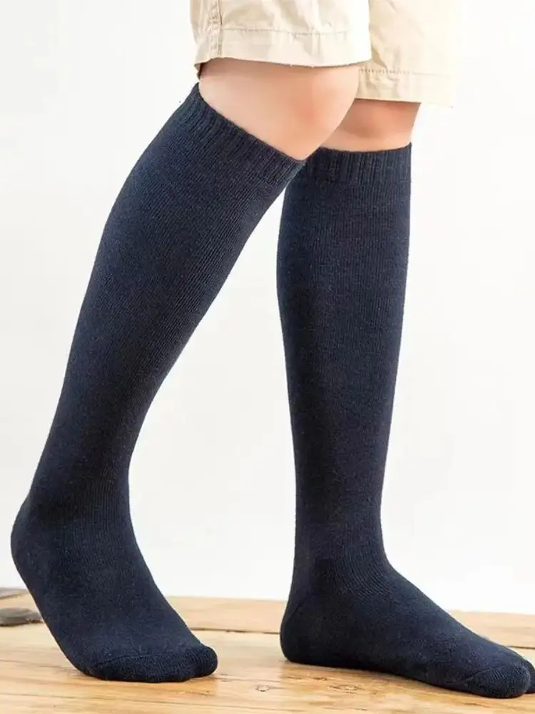 Chaussettes longues pour hommes d'hiver, chaussettes de compression pour garder les jambes au chaud plus longtemps, chaussettes en coton épais, couvre-mollets, chaussettes en tissu éponge, cadeau