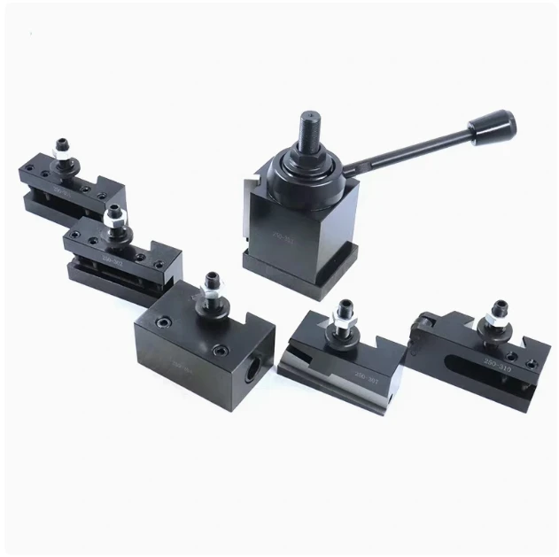 

6Pcs/Set 250-000 High Precision Lathe Quick Change Tool Post Holder - Mini Lathe Kit