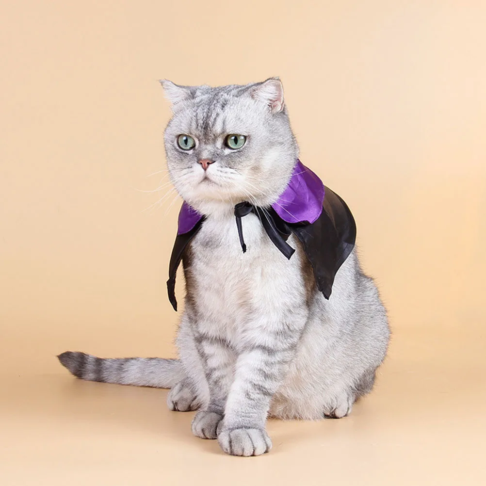 

Halloween Pet Cape Cloak Hat Kit Costumes Outfit Photo Props Acrylic Dog Cat Wearable Adjustable Design Dog Coat