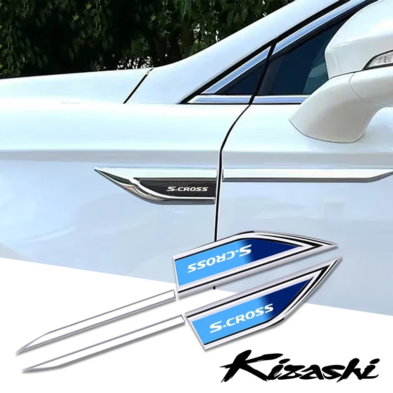 2pcs car accessory Side Doors Blade car stickers car accessories for suzuki scross s-cross sx4 kizashi