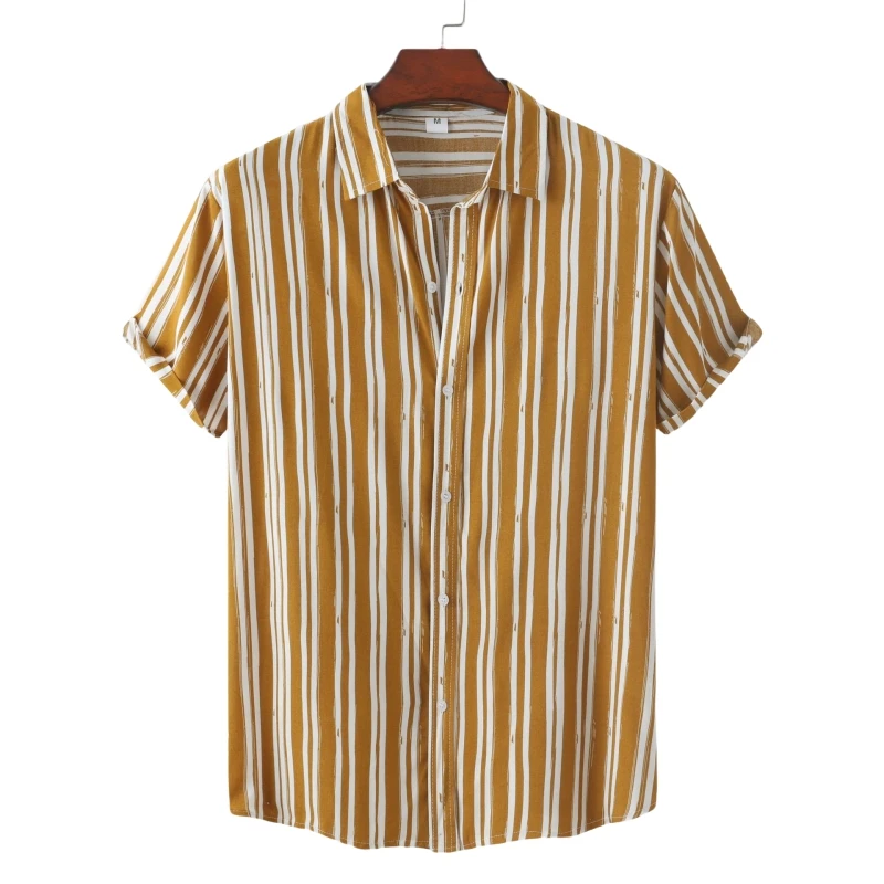 Hawaii Shirts and Blouses T-shirts for Men Shirt Man T-shirt Men's Beach Tiki Korean Popular Clothes Hawaiian Short Sleeve Mens