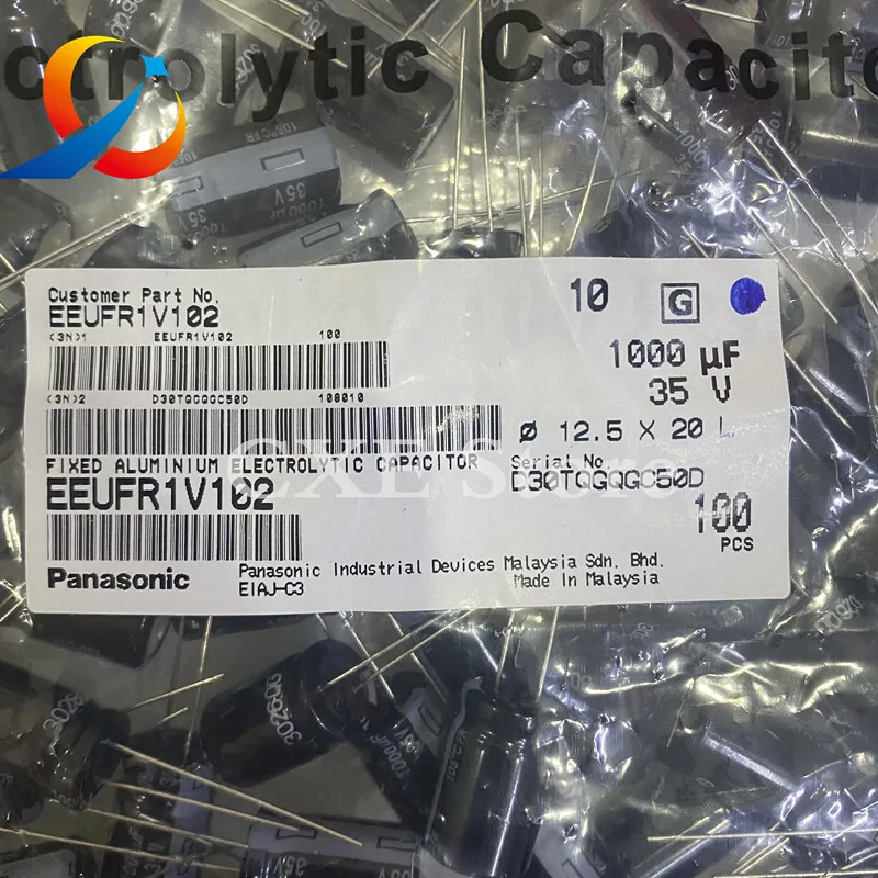 10PCS 35V1000UF Volume 12.5X20MM Panasonic Electrolytic Capacitor Low ESR EEUFR1V102 1000UF 35V NEW