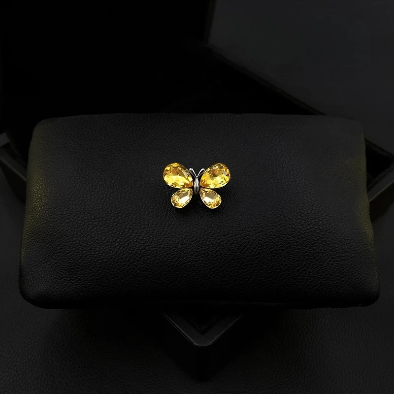 

Sew-free Champagne Butterfly Pin with Hidden Clasp Essential for Preventing Exposure on Low-Cut Necklines Stylish Accessory 1102