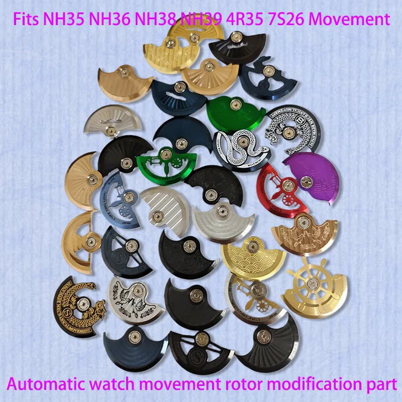 NH35 Watch Movement Automatic Pendulum Rotor Fit NH34 NH35 NH36 NH38 NH39 NH70 4R 7S 6R Movement Men Watch Replace Accessories