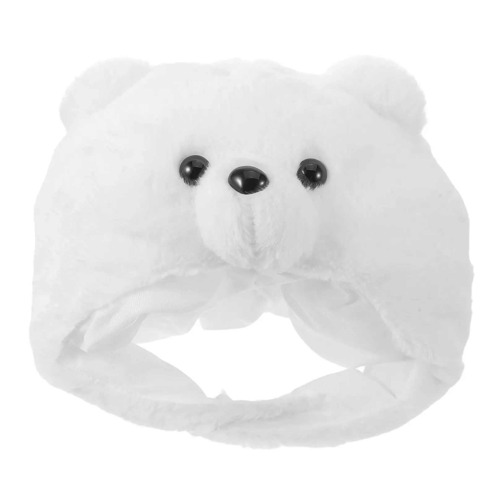 Gorro de Urso Polar para Crianças, Confortável e Quente para o Inverno, com Design de Orelhas Divertidas, Fantasia para Festivais