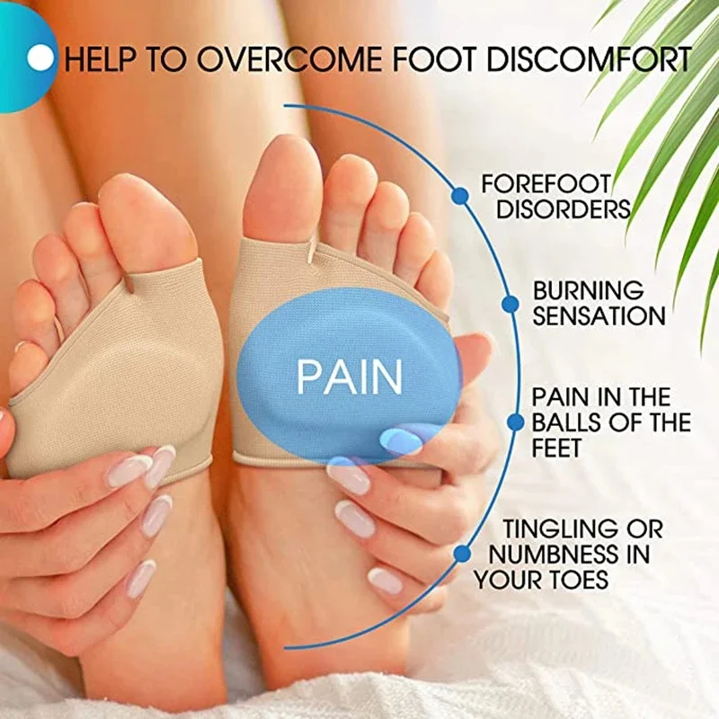 Silicone Gel Insoles for Shoes Metatarsal Forefoot Insert Pad for Women Men Foot Cushion Pads For Hallux Valgus Corrector Socks view 4