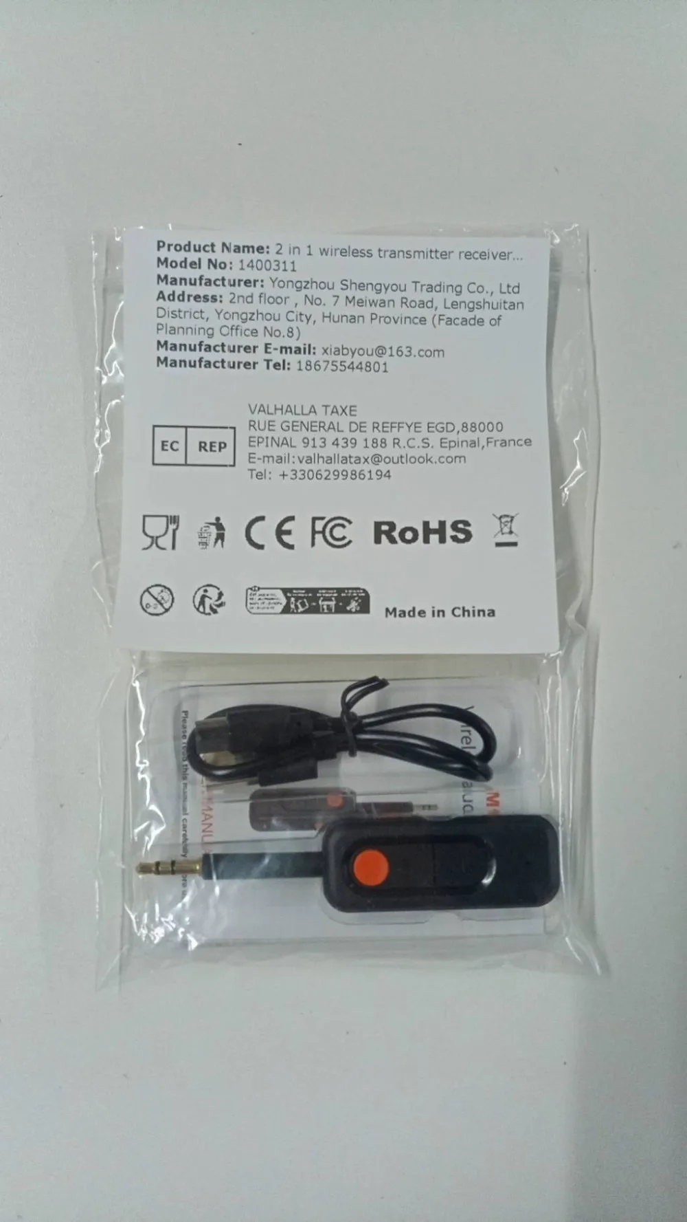 

2 In 1 Wireless Audio Adapter 3.5mm AUX Bluetooth-Compatible 5.4 Audio Receiver Car Aux Adapter for TV Car Speakers PC Headphone
