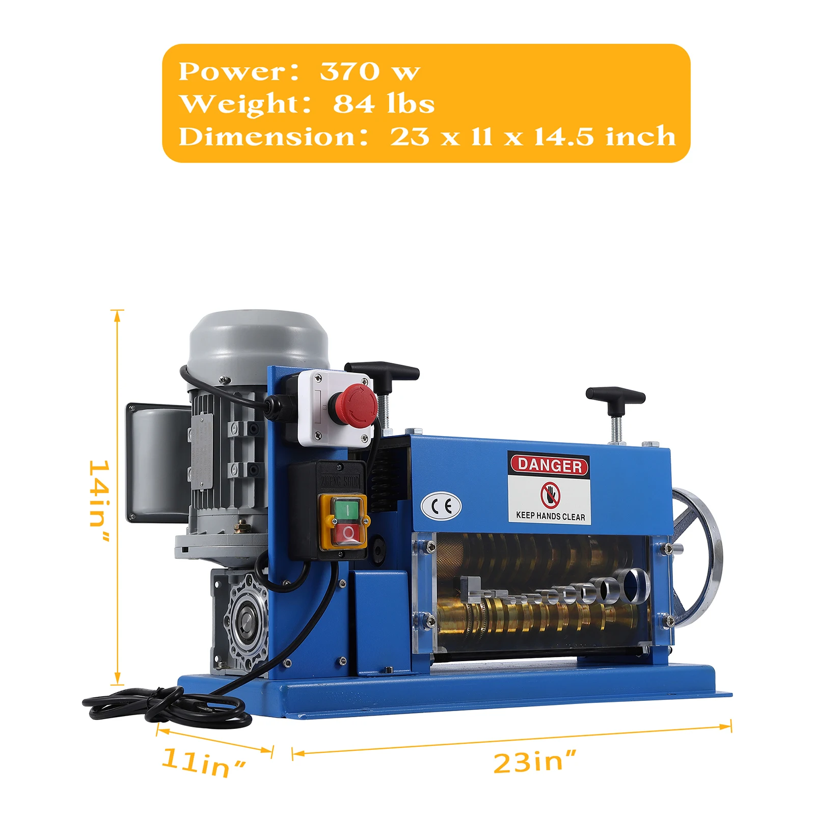 Automatische draadstripmachine voor 0,06 "-1,5", hoge precisie elektrische draadstripper voor schrootkabel koper recycling