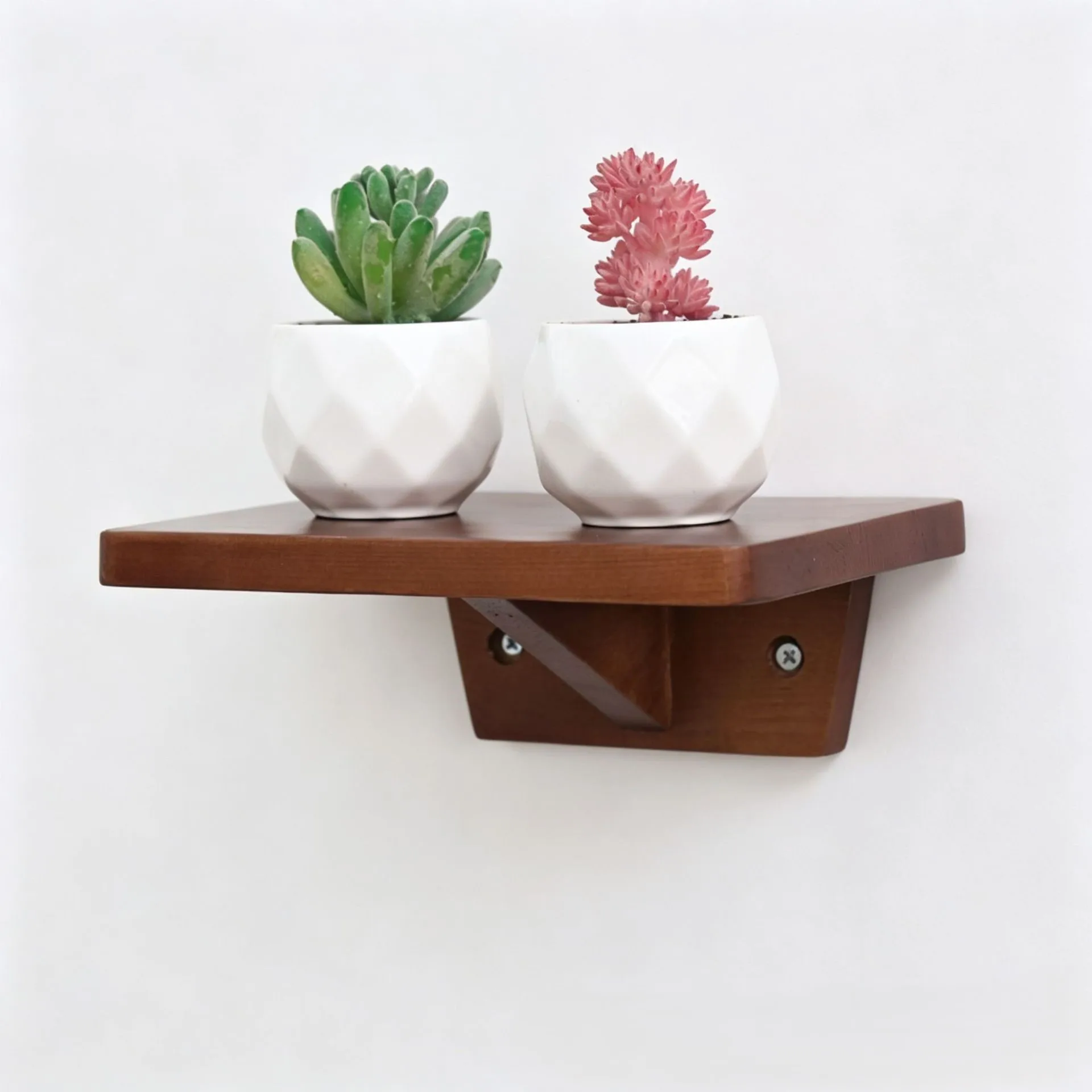 Solid wood storage rack, wall-mounted mini plant display shelf, living room wall floating shelf, wooden storage rack