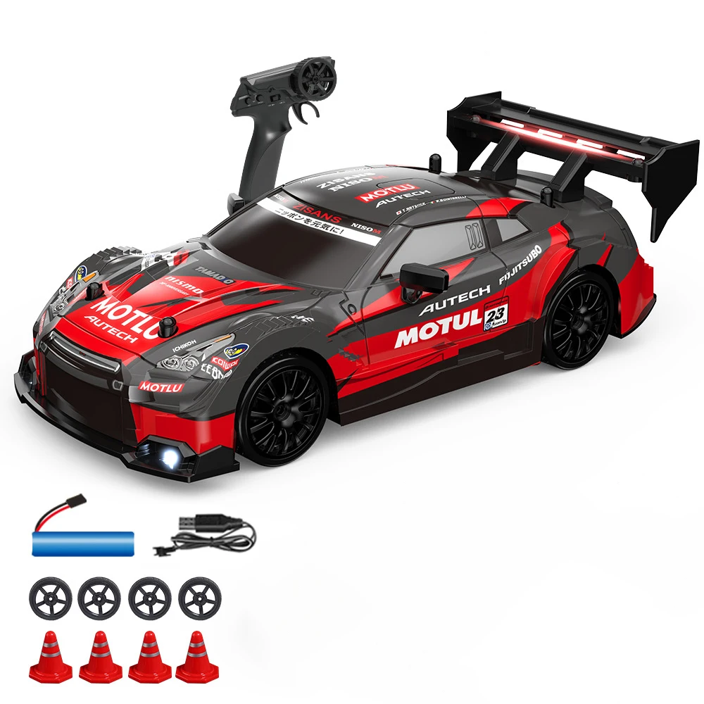 Drift RC Car 4WD 1:24 2.4G High Speed with Light Remote Control Car Toy GTR Model AE86 Vehicle RC Racing Car Toy for Kids Gift