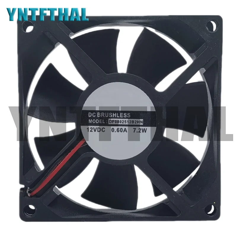 New DF0802512B2HN DC12V 0.60A 7.2W Two Lines Cooling Fan