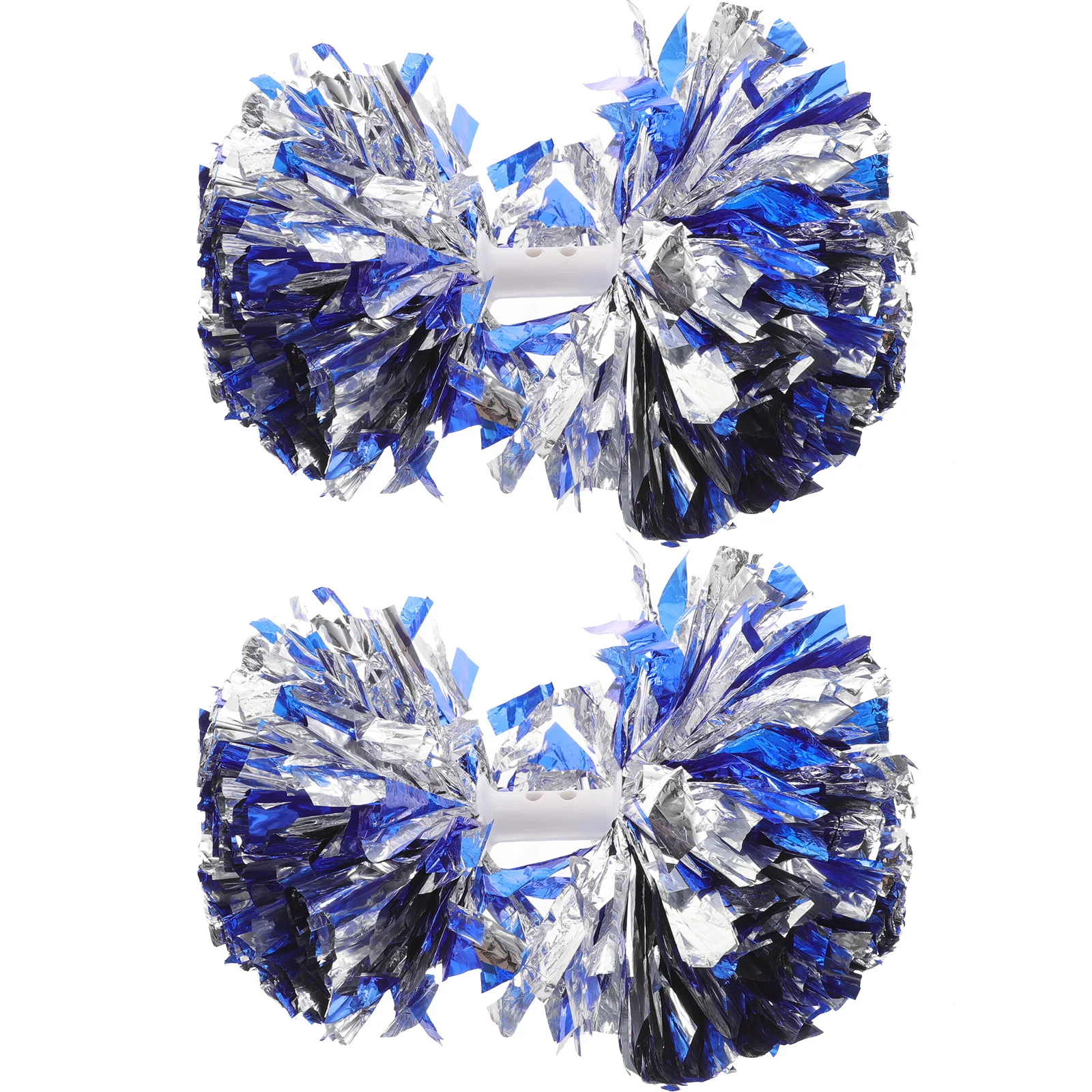 

2 Pcs Hand Flower Cheer Stuff Cheerleading Metallic Foil Pompoms Girls Cheering Holding Flowers