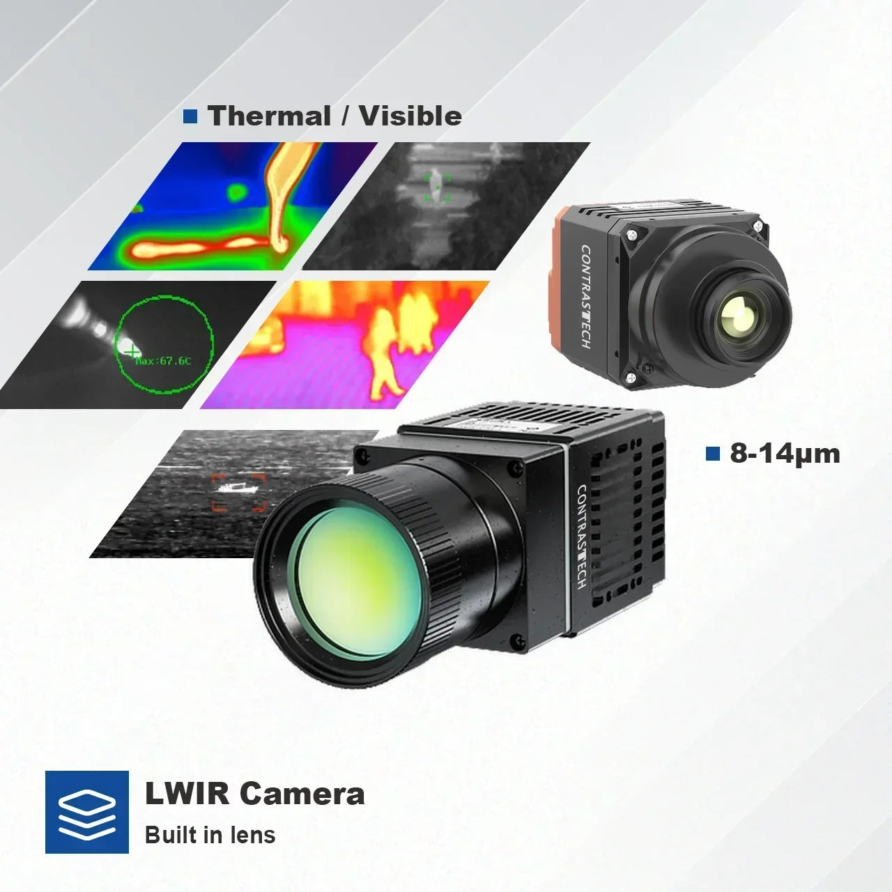 2025 Premium Products  Machine Vision 1280 *1024 1.3MP 14000 nm Spectrum Very Light Temperature Measurement Optional Thermal