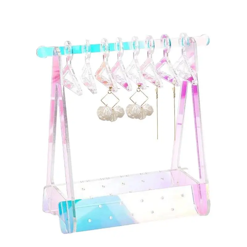

8 шт. вешалки, прозрачные акриловые стеллажи для выставки товаров ювелирных изделий, серьги, подвесная подставка для одежды, стеллажи для хранения ювелирных изделий, витрины для витрины менеджера