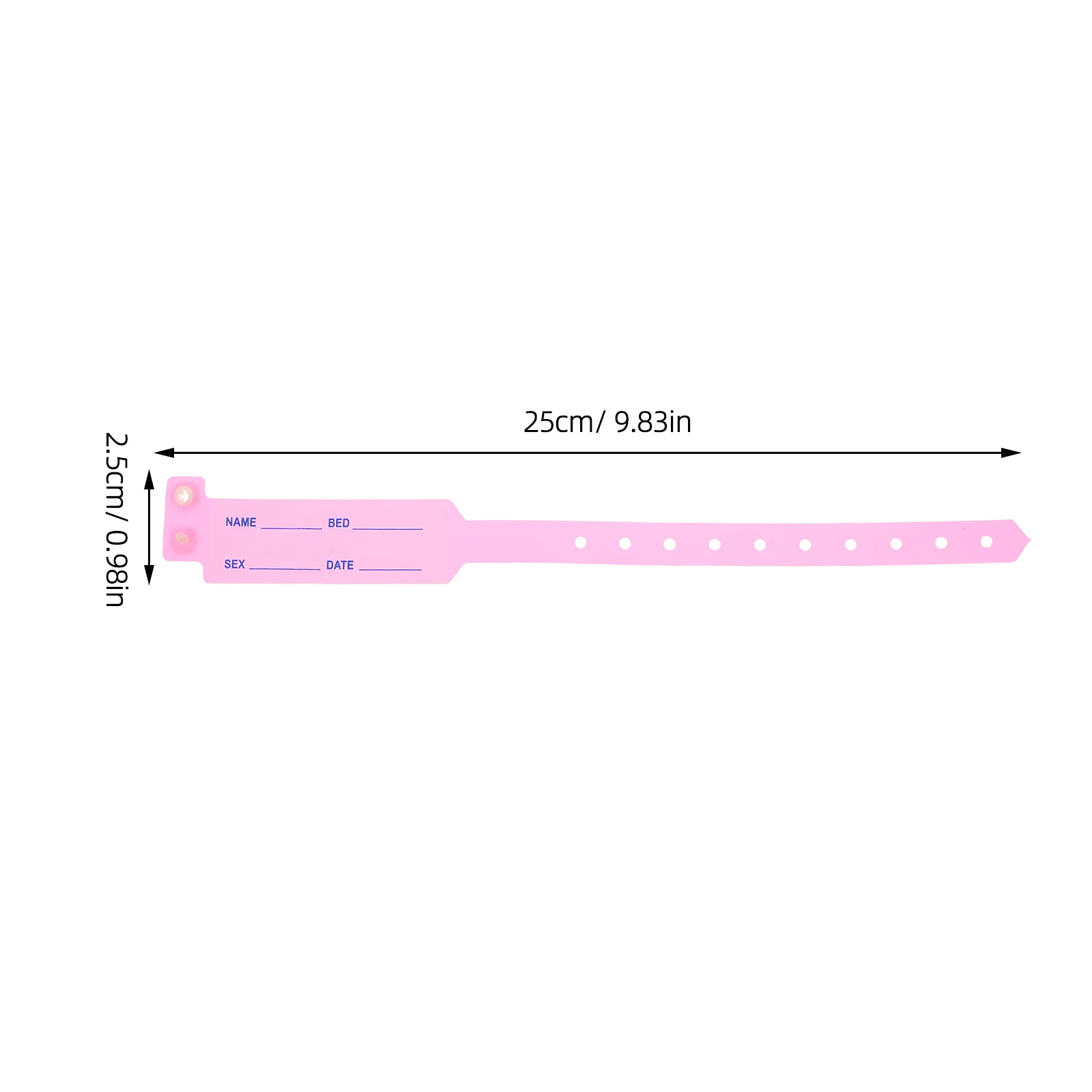 100 قطعة معصمه الهوية المريض Id العصابات البلاستيكية مقاوم للماء المتاح الأساور الطبية للدخول الرعاية التمريضية في المستشفى