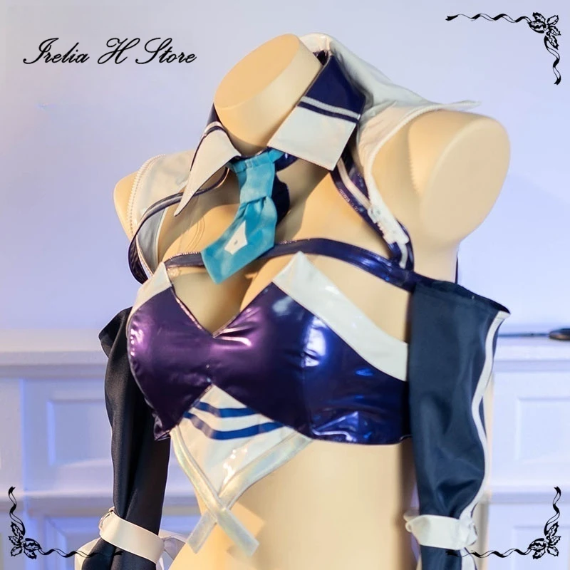 Irelia H Azur Lane USS نيو جيرسي تأثيري حلي لعبة نيو جيرسي مثير بدلة سباق هالوين زي النساء