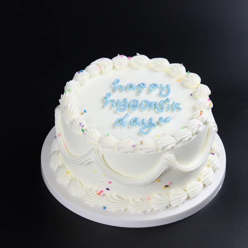 6-8inch Silicone Cake Model, Window Display, Hand Painted Nude Embryo Birthday Cream Cake, Simulated Cake Decoration Accessories