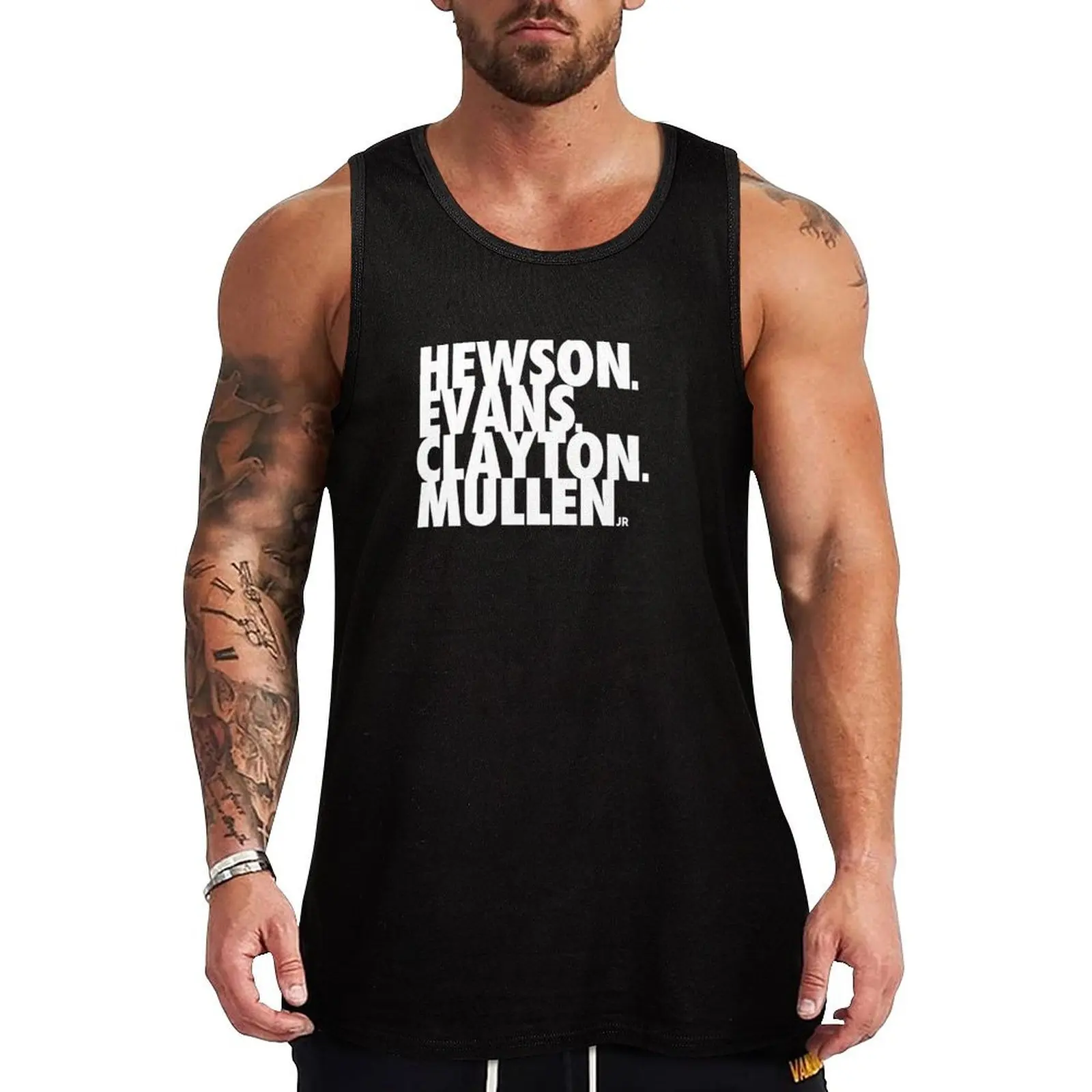 Hewson Evans Clayton and Mullen Tank Top Man summer clothes t-shirts for Men's gym fitness clothing for men singlets for men