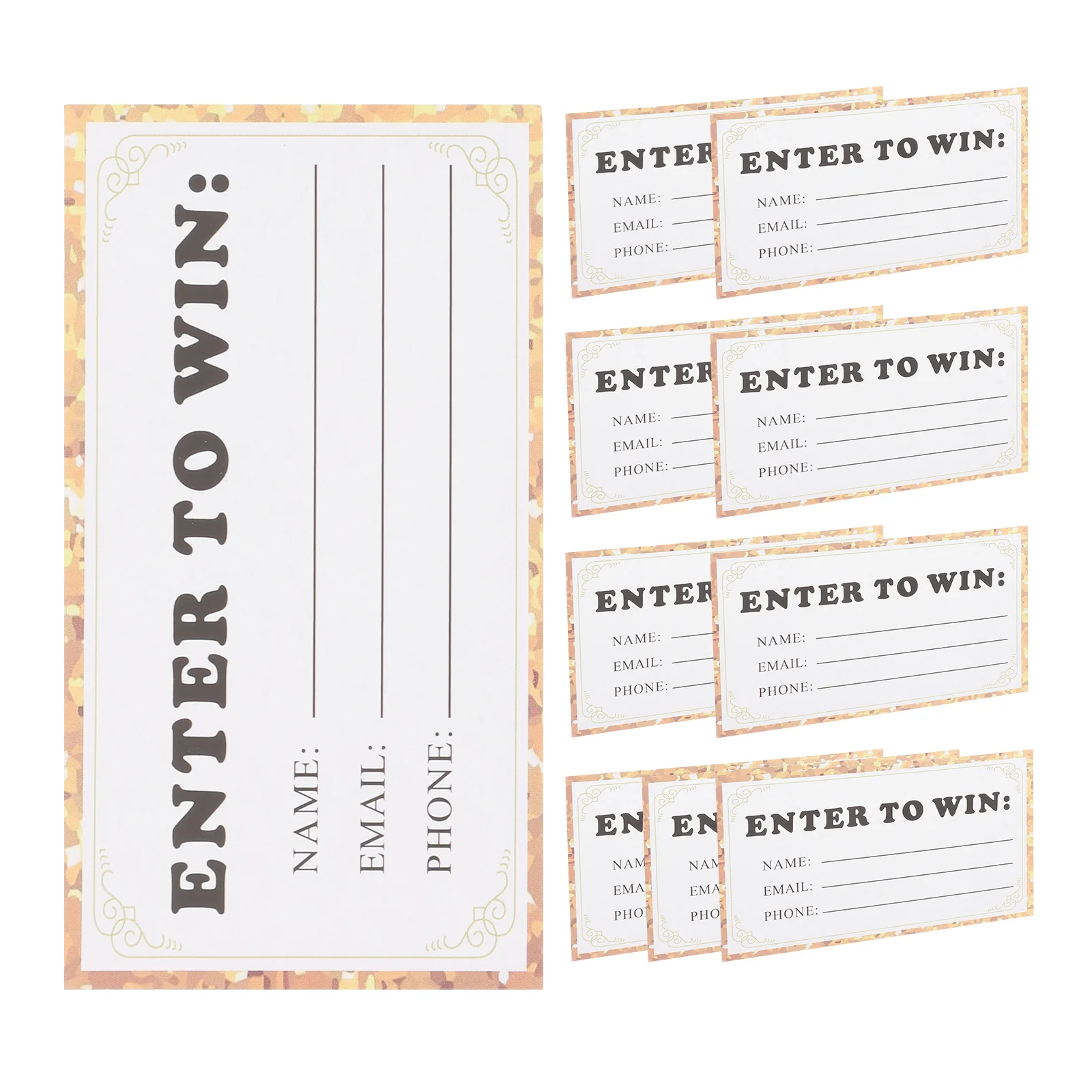 

50pcs Raffle Tickets Entry Form Cards Smooth Writing Surface For Name Email Phone Number Ideal Fundraisers Contests Vendor