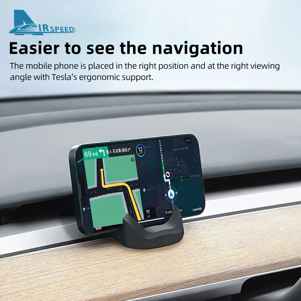 

Держатель для телефона из жидкого силиконового каучука для Tesla Model 3 Y Highland Juniper 2021-2024 2025, без следов, на приборную панель/вентиляционное отверстие