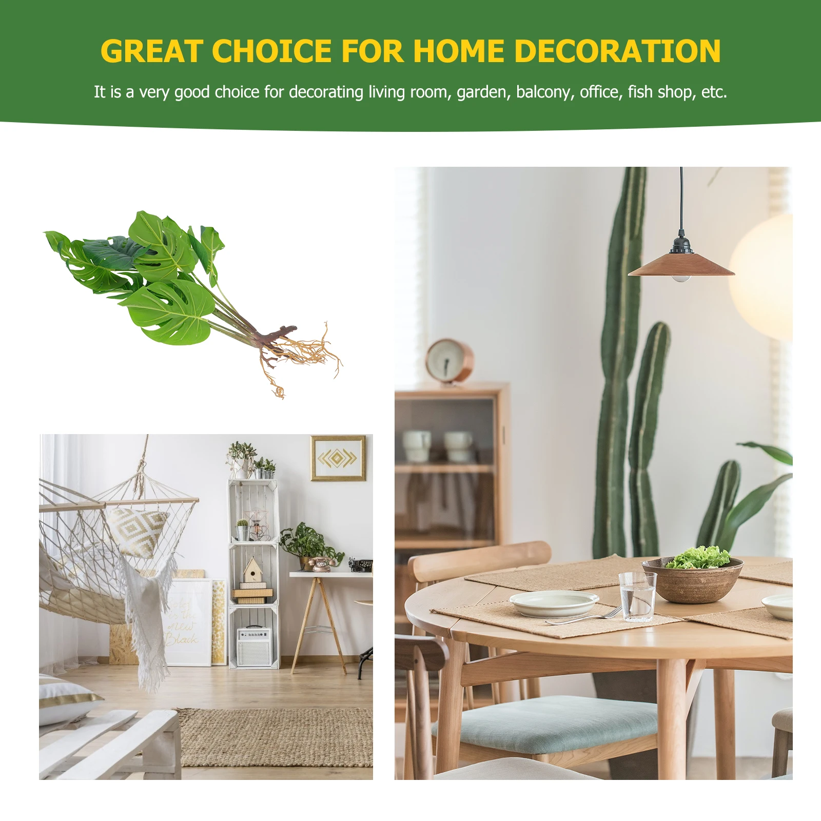 

Simulation Turtle Leaf Artificial Plant Decor Faux Green Plants Indoor Outdoor Floral Arrangement Plastic Living Room Balcony
