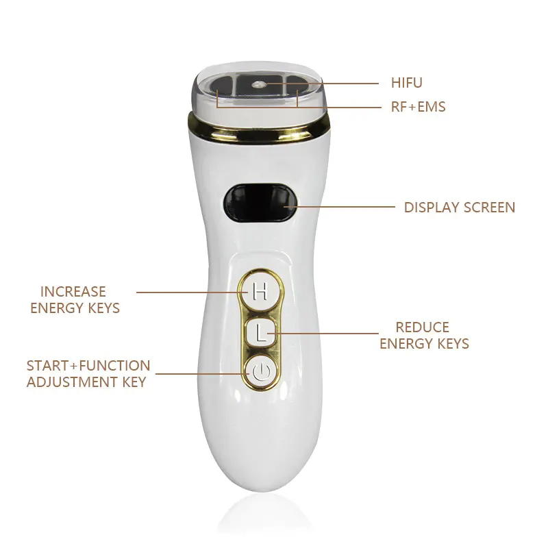 Mini Ultrasound Radio Frequency Instrument EMS Microcurrent Facial Beauty Machine Skin Care Firming