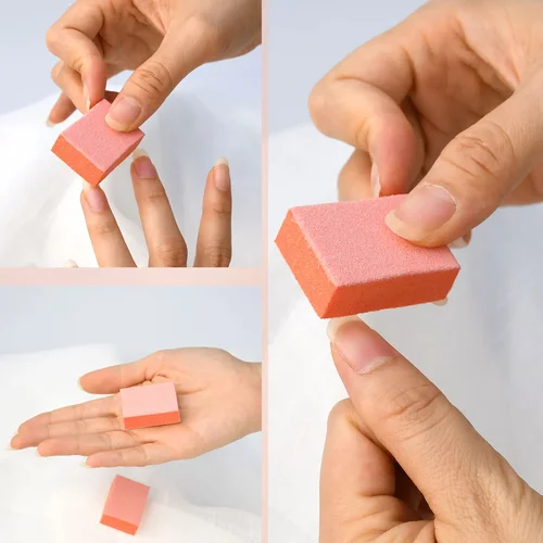 Imagen 2 del producto 100 Uds Mini bloques de lima de uñas 80/100/180/240 esponja pulidora para esmalte de uñas Natural acrílico tampón de lijado herramienta de manicura pedicura