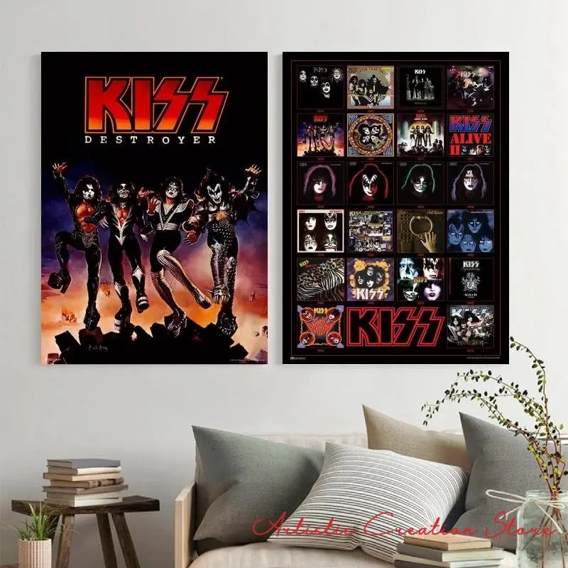 Classic Metal Rock Singer Kiss Band Posters Music Star Canvas Prints Pictures for Bedroom Dormitory Bar Wall Art room Decoration