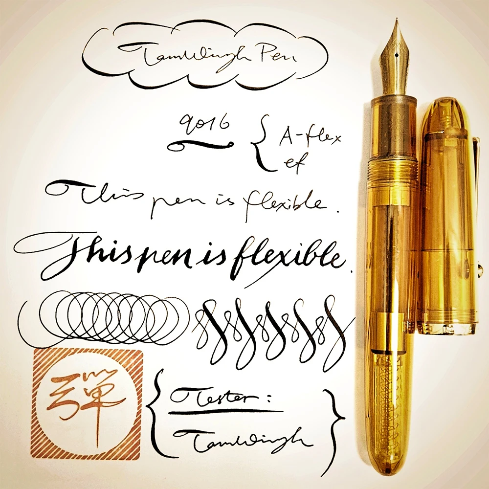 

Amazing Jinhao 9016 Super Rlastic Flex Nib Fountain Pen Modified Flexes Nib Pen Sketch Floral Round Gothic Softness Flexare Pen