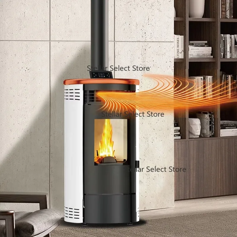 

KM1011A Sealed Combustion Modern Round Design Wifi Control Inoor Customizable Enamel Top Cover Wood Pellet Stove