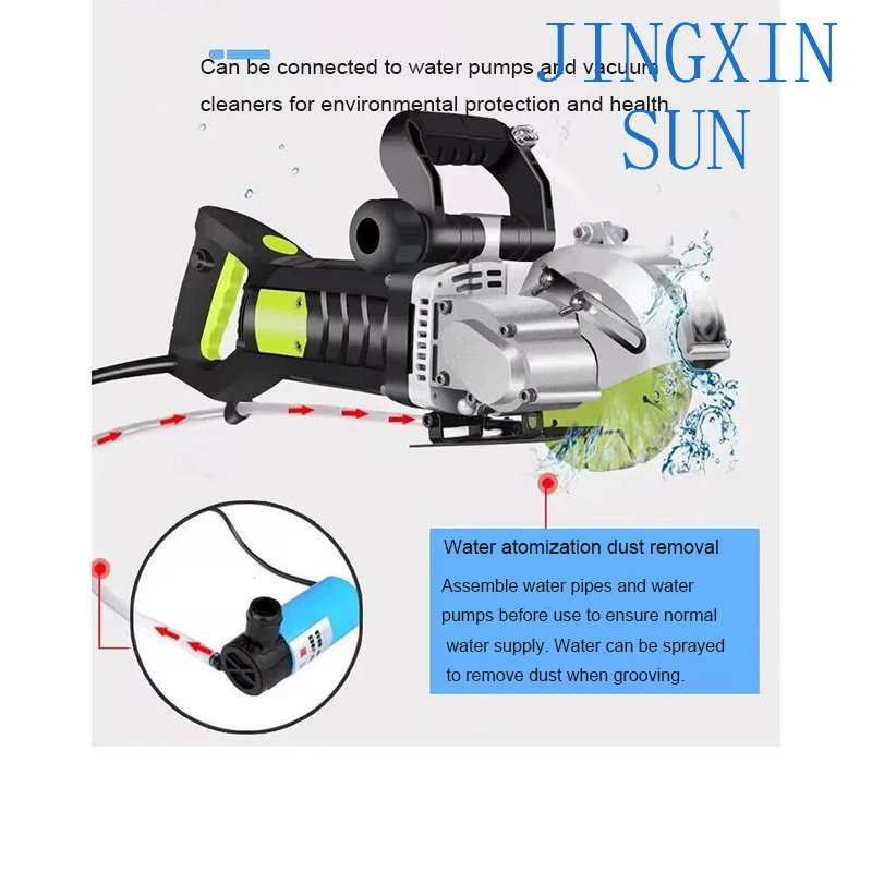 Laser Steel Concrete Circular Saw Wall Slotting Machine  Electric Wall Chaser Groove Cutter Dustproof