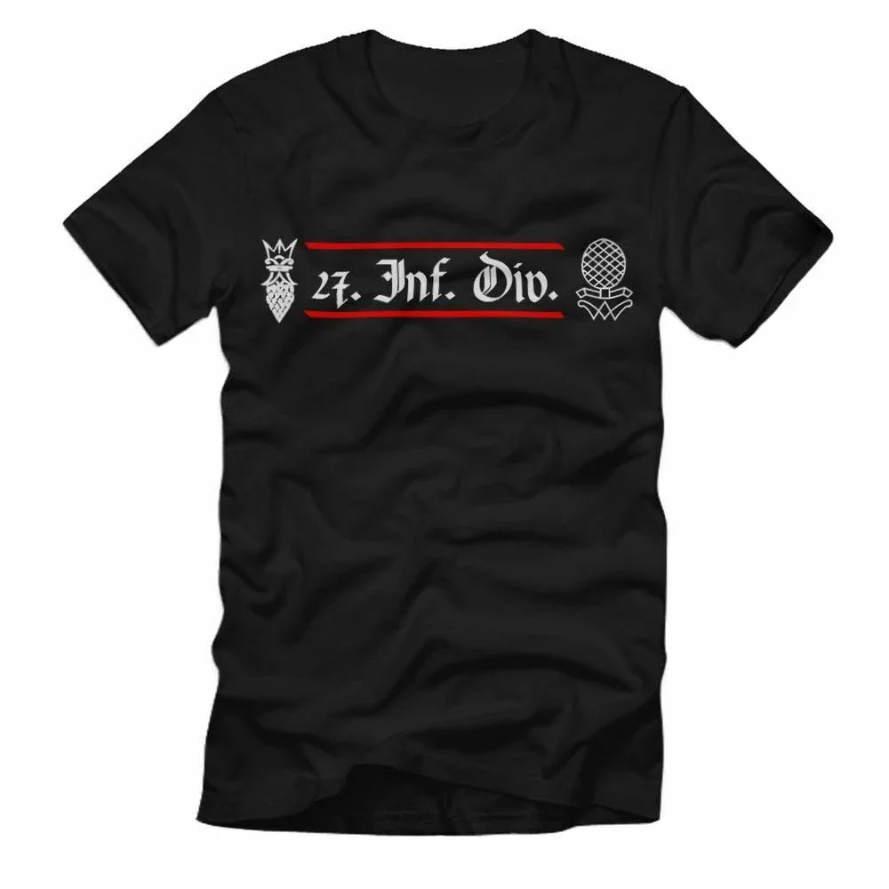 

27 infdiv Infantry Division WH UNIT Army Poland France T-Shirt 100% Cotton O-Neck Short Sleeve Summer Casual Mens T-shirt