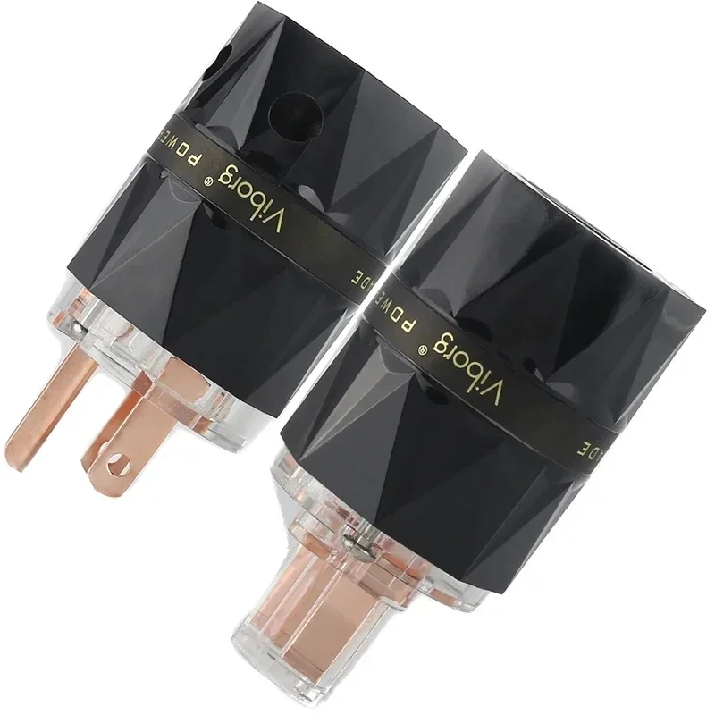 

Pair Viborg VM503S/G/R VF503S/G/R Silver/Rhodium/Gold Plated Pure Copper US Power Plug Female IEC Connector for DIY Audio Cable