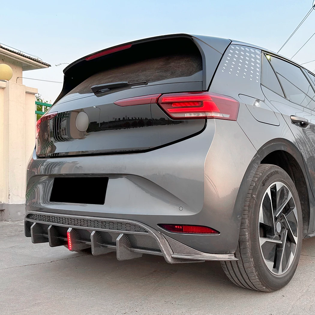 Rear Bumper Lip Diffuser Spoiler For VW ID.3 2019+ Modification Car Styling Accessories