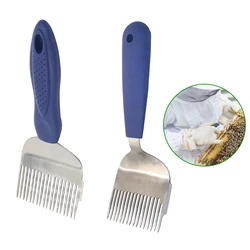 16-Pin 18-Pin Honey Fork with Side Scraper Straight Needles Uncapping Forks Honey Scraper Shovel Comb Apiculture Beekeeping Tool